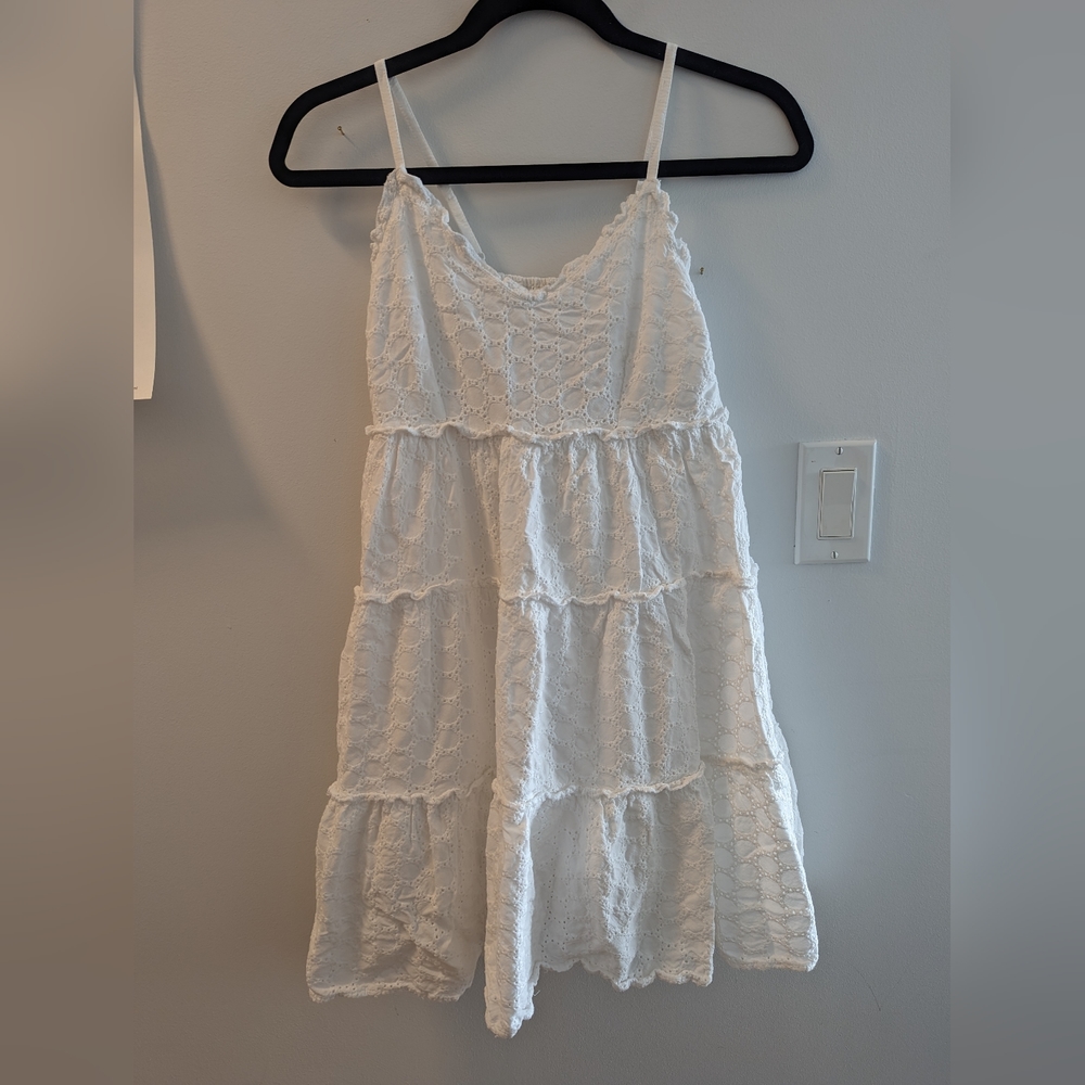 White broderie anglaise babydoll dress size S